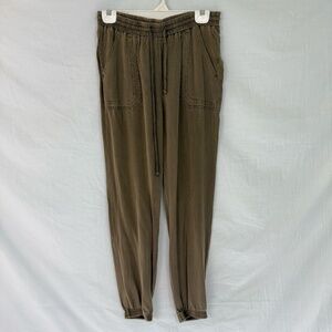 Rag Poet Green Khaki Joggers Size XS